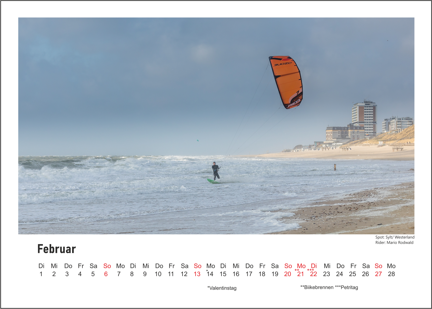Kitesurfkalender 2022 by meerlicht-photography and stokedmagazin
